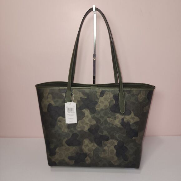 NWT Coach CV953 City Tote Bag In Signature Camo Print - Picture 3 of 6
